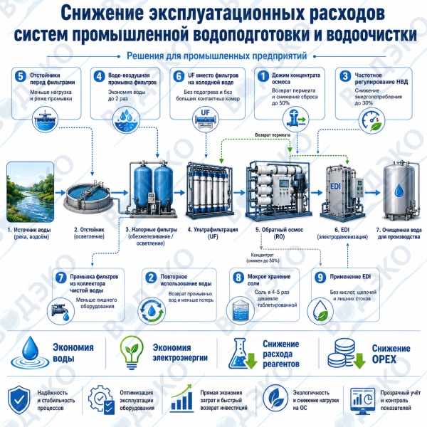 Программа по Снижению эксплуатационных расходов систем промышленной водоподготовки и водоочистки на промышленных предприятиях